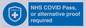 MP7765: NHS COVID Pass, or alternative proof required
