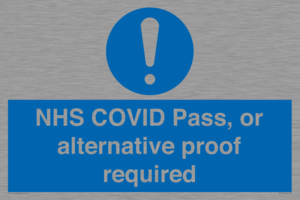 MP7766: NHS COVID Pass, or alternative proof required