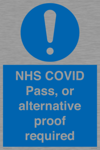 MP7766: NHS COVID Pass, or alternative proof required