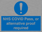 MP7766: NHS COVID Pass, or alternative proof required