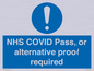MP7766: NHS COVID Pass, or alternative proof required