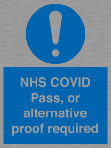 MP7766: NHS COVID Pass, or alternative proof required