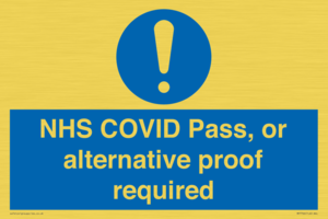 MP7766: NHS COVID Pass, or alternative proof required