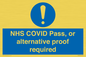 MP7766: NHS COVID Pass, or alternative proof required