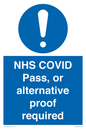 MP7766: NHS COVID Pass, or alternative proof required