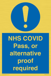 MP7766: NHS COVID Pass, or alternative proof required