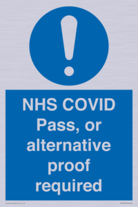 MP7766: NHS COVID Pass, or alternative proof required