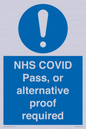 MP7766: NHS COVID Pass, or alternative proof required