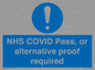 MP7766: NHS COVID Pass, or alternative proof required