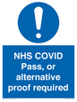 MP7766: NHS COVID Pass, or alternative proof required