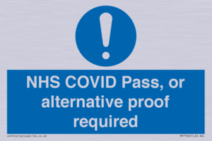 MP7766: NHS COVID Pass, or alternative proof required