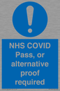 MP7766: NHS COVID Pass, or alternative proof required