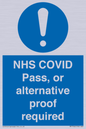 MP7766: NHS COVID Pass, or alternative proof required