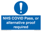 MP7766: NHS COVID Pass, or alternative proof required