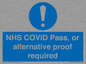 MP7766: NHS COVID Pass, or alternative proof required