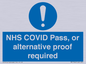 MP7766: NHS COVID Pass, or alternative proof required