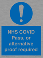 MP7766: NHS COVID Pass, or alternative proof required