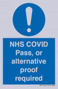 MP7766: NHS COVID Pass, or alternative proof required