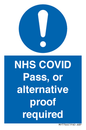 MP7766: NHS COVID Pass, or alternative proof required