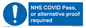 MP7766: NHS COVID Pass, or alternative proof required