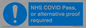 MP7766: NHS COVID Pass, or alternative proof required