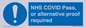 MP7766: NHS COVID Pass, or alternative proof required