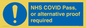 MP7766: NHS COVID Pass, or alternative proof required