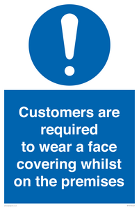 MP7767: Customers are required to wear a face covering whilst on the premises