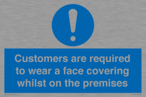 MP7767: Customers are required to wear a face covering whilst on the premises
