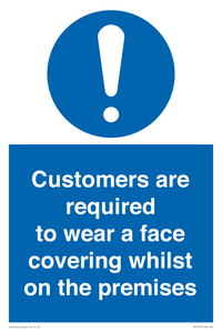MP7767: Customers are required to wear a face covering whilst on the premises