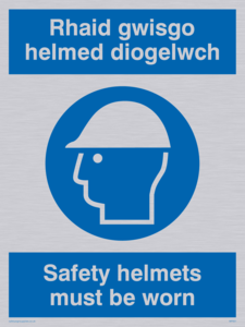MP931: rhaid gwisgo helmed diogelwch