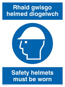 MP931: rhaid gwisgo helmed diogelwch