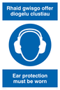 MP934: rhaid gwisgo offer diogelo clustiau