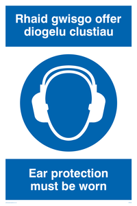 MP934: rhaid gwisgo offer diogelo clustiau