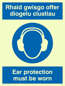 MP934: rhaid gwisgo offer diogelo clustiau