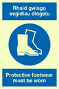 MP936: rhaid gwisgo esgidiau diogelu