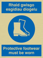 MP936: rhaid gwisgo esgidiau diogelu