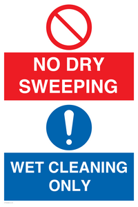 MPV16427: NO DRY SWEEPING - WET CLEANING ONLY