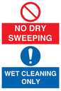 MPV16427: NO DRY SWEEPING - WET CLEANING ONLY