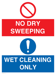 MPV16427: NO DRY SWEEPING - WET CLEANING ONLY