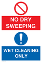 MPV16427: NO DRY SWEEPING - WET CLEANING ONLY