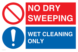 MPV16427: NO DRY SWEEPING - WET CLEANING ONLY