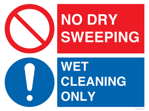 MPV16427: NO DRY SWEEPING - WET CLEANING ONLY