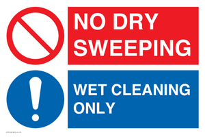 MPV16427: NO DRY SWEEPING - WET CLEANING ONLY