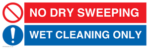 MPV16427: NO DRY SWEEPING - WET CLEANING ONLY