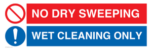 MPV16427: NO DRY SWEEPING - WET CLEANING ONLY