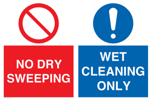 MPV16427: NO DRY SWEEPING - WET CLEANING ONLY