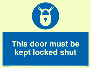 MQ215: this door must be kept locked shut