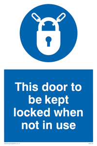 MQ219: this door to be kept locked when not in use