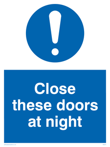 MQ221: close these doors at night